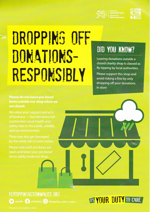 Dropping off donations responsibily