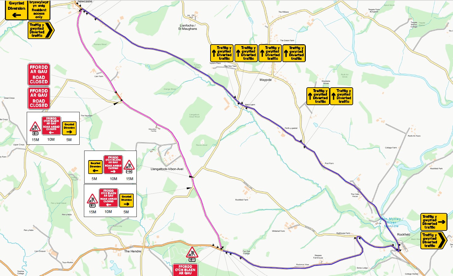 Temporary Traffic Regulation Notice in the Newcastle Ward