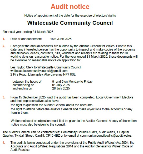 Audit notice