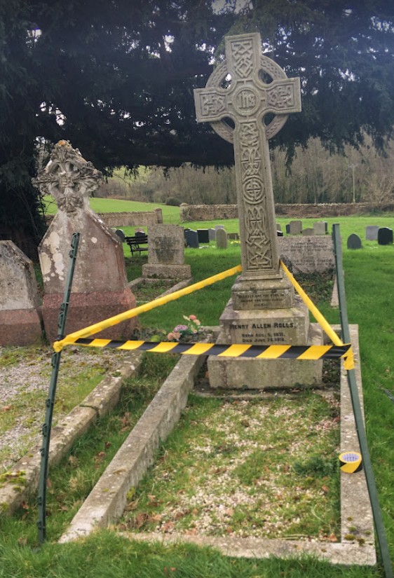 A public notice about an unsafe monument.